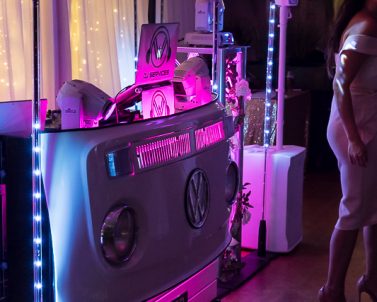 VW DJ Booth in Cornwall getting the party started with dj in Cornwall.