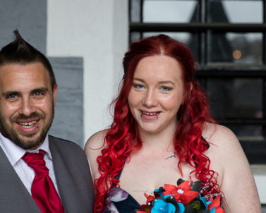 The happy couples big wedding day at Bodmin Jail with Wedding DJ Cornwall.