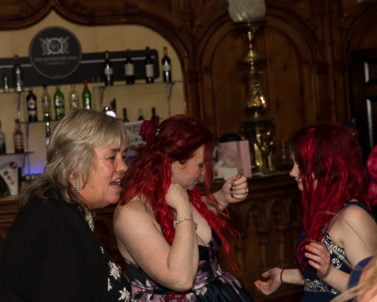 Sisters having fun on the dance floor with wedding dj Cornwall