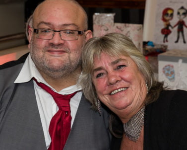 Happy couple absorbing the party atmosphere with Party DJ Cornwall.